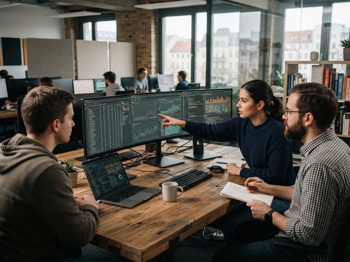 xenqoria ai analysts monitoring real-time data streams across multiple time zones